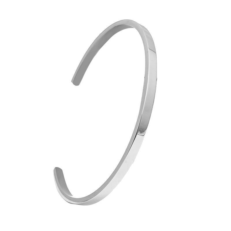C-shaped twisted and bent titanium steel bracelet