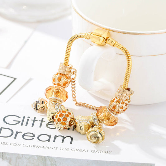 Gold-Plated Bee Bracelet – European & American Women’s Jewelry