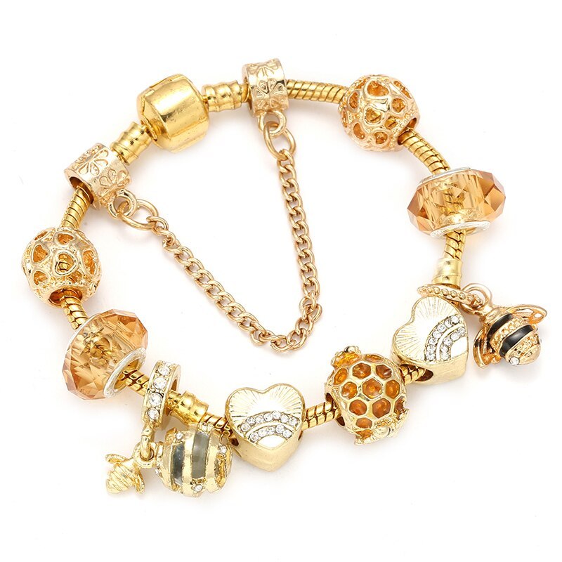 Gold-Plated Bee Bracelet – European & American Women’s Jewelry