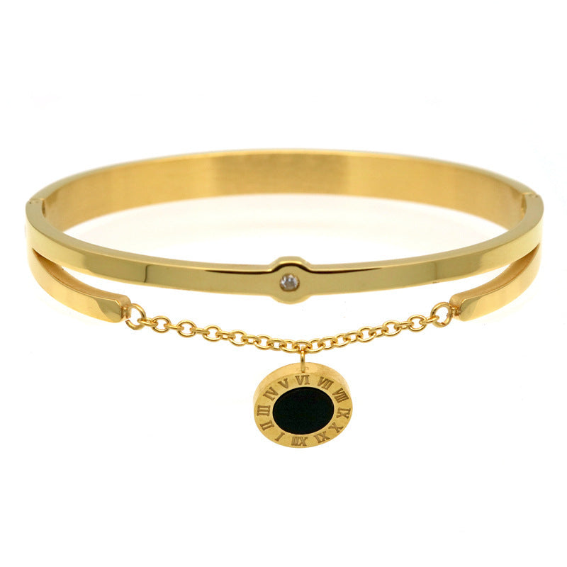 Metal Numbers Rome Fringed Bracelet – Women’s Elegant Gold, Silver & Rose Gold Jewelry | DTIA