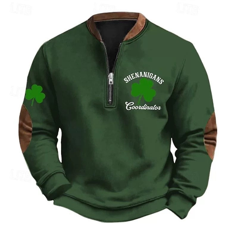 Mens 3D Digital Print Fashion Zip Up Hoodie For Spring And Autumn