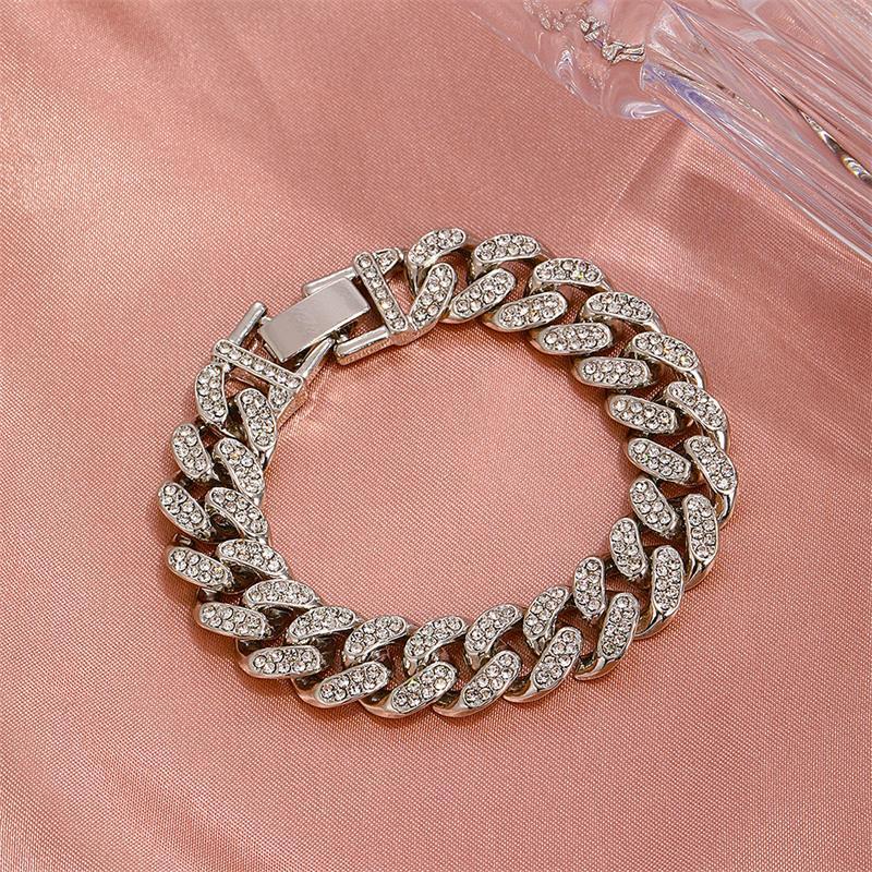 Diamond Cuban Chunky Chain Bracelet – Women’s/Unsex Hip Hop Jewelry