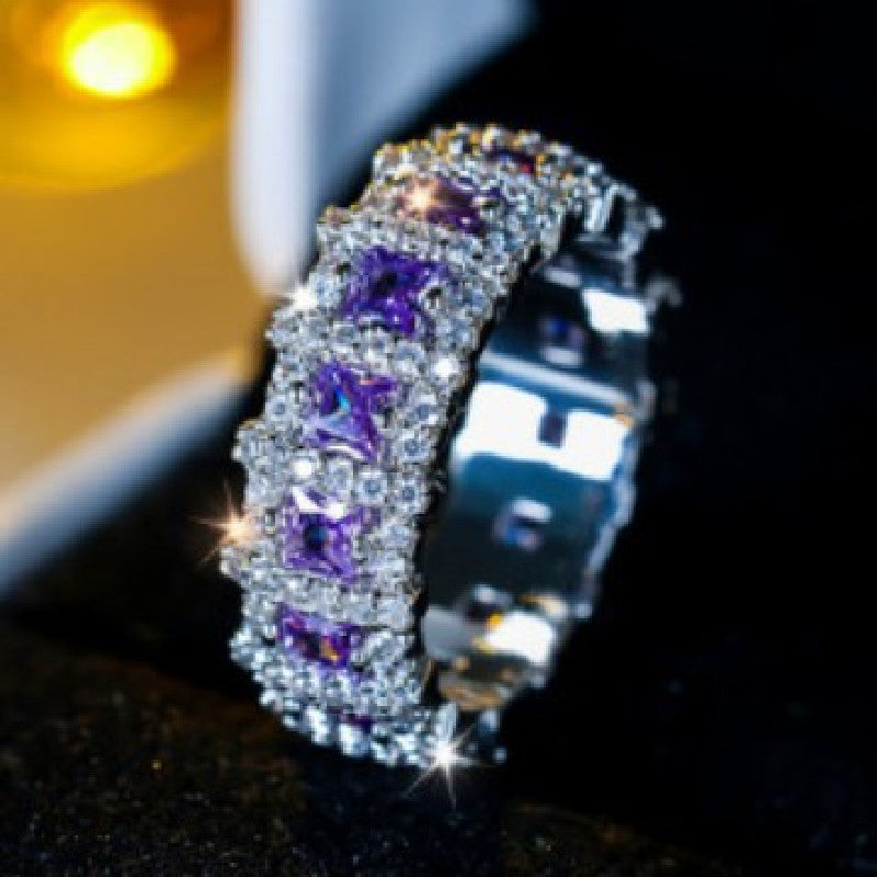 Light Luxury Full Diamond Row Ring For Women