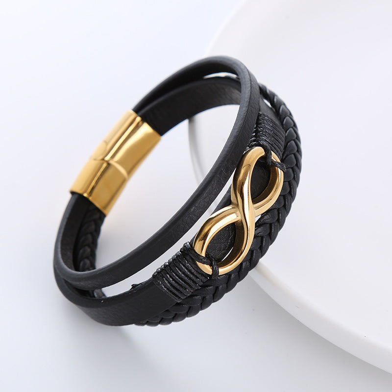 Twist Weave bracelet, Infinite Symbol Number Shape