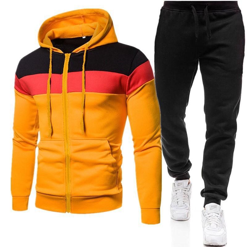 Men's Casual Plus-Size Loose Sweatshirt Set