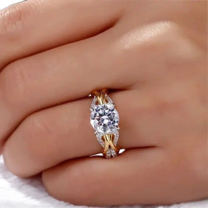 Fashionable Personalized Light-luxury Niche-design Zircon Ring For Women