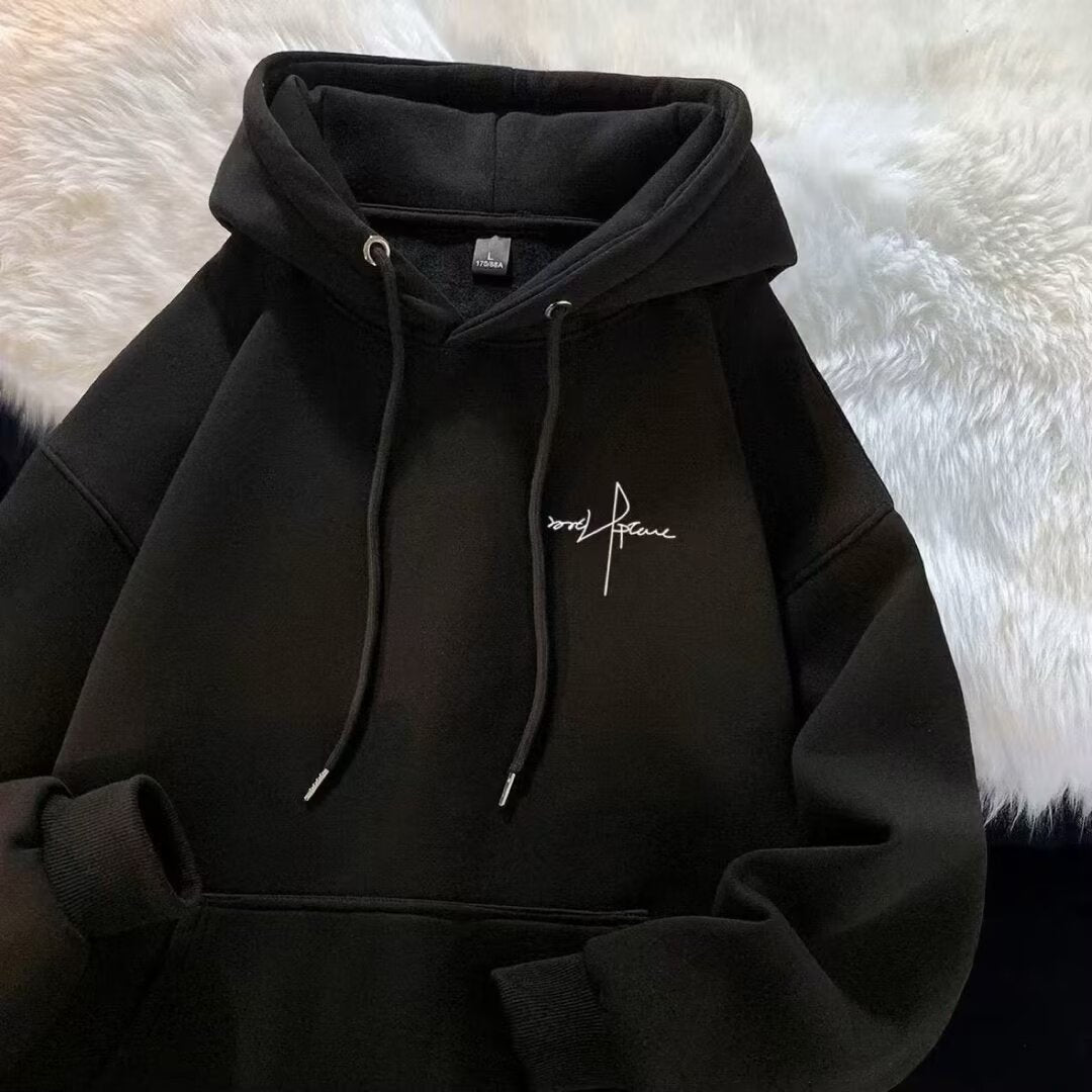 Hooded Pullover Sweatshirt Loose-fitting Casual Top