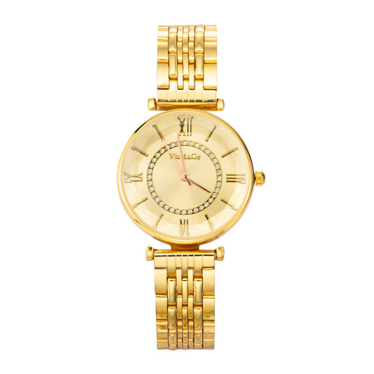 Roman scale diamond female watch alloy bracelet gift