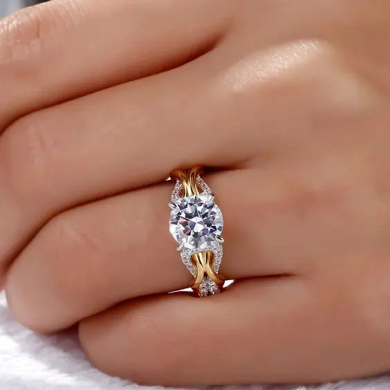 Fashionable Personalized Light-luxury Niche-design Zircon Ring For Women