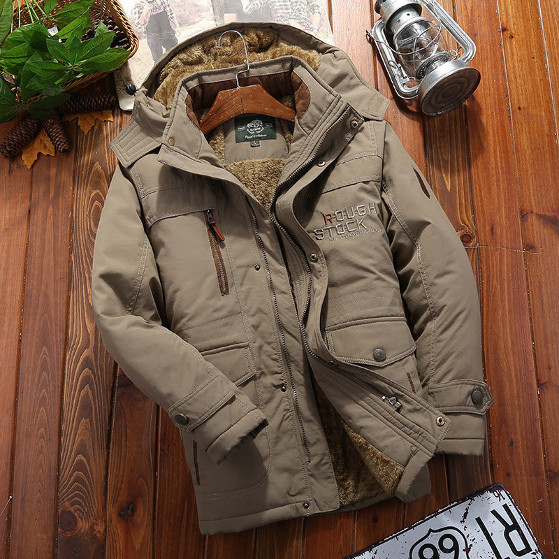 Thickened Outdoor Workwear Cotton-Padded Jacket For Men