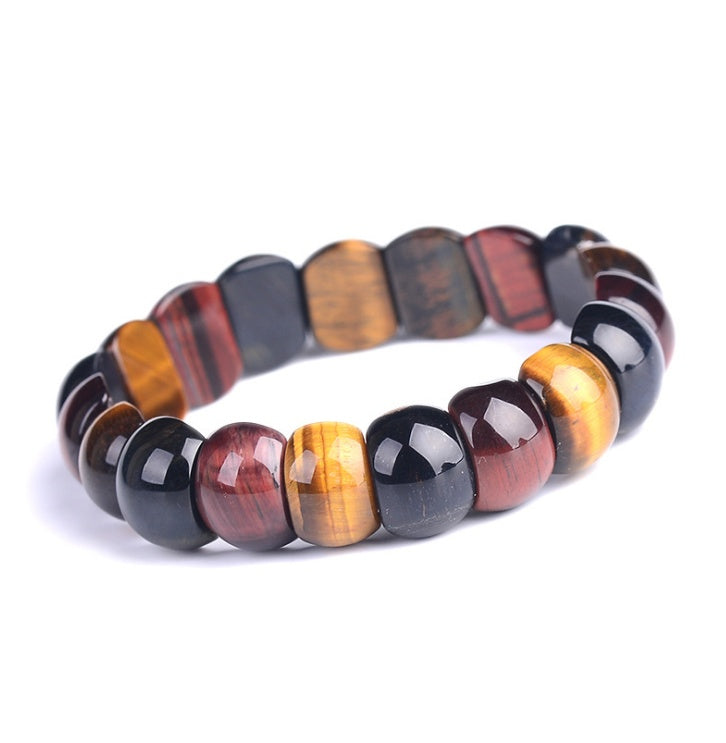 Natural Tiger Eye Stone Bracelet – Handmade Crystal Energy Beads for Men & Women | DTIA
