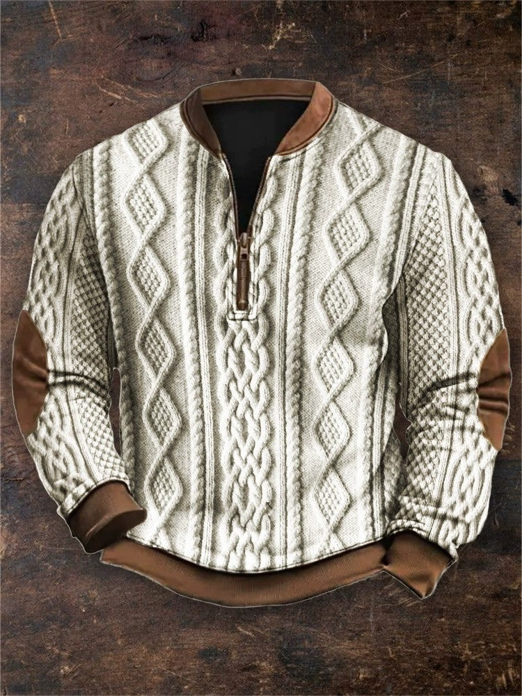 Mens 3D Digital Print Fashion Zip Up Hoodie For Spring And Autumn