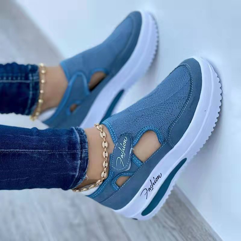 Velcro Closure Large Size Casual Women's Shoes