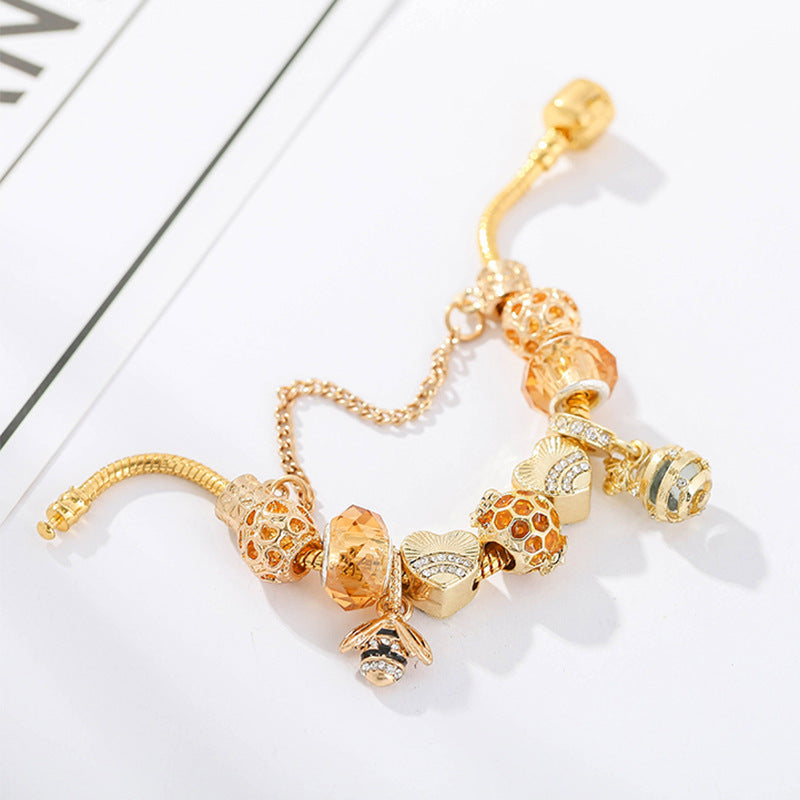 Gold-Plated Bee Bracelet – European & American Women’s Jewelry
