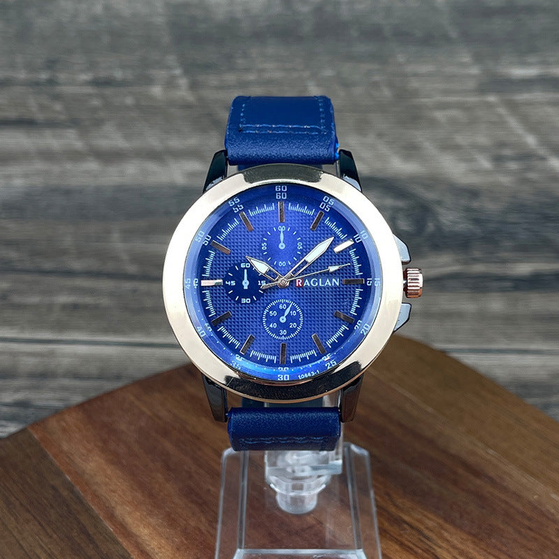New Three-eye Retro-style Mens Watch