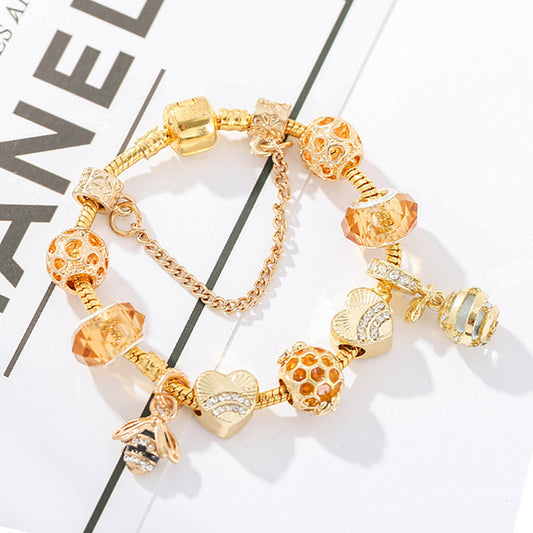 Gold-Plated Bee Bracelet – European & American Women’s Jewelry
