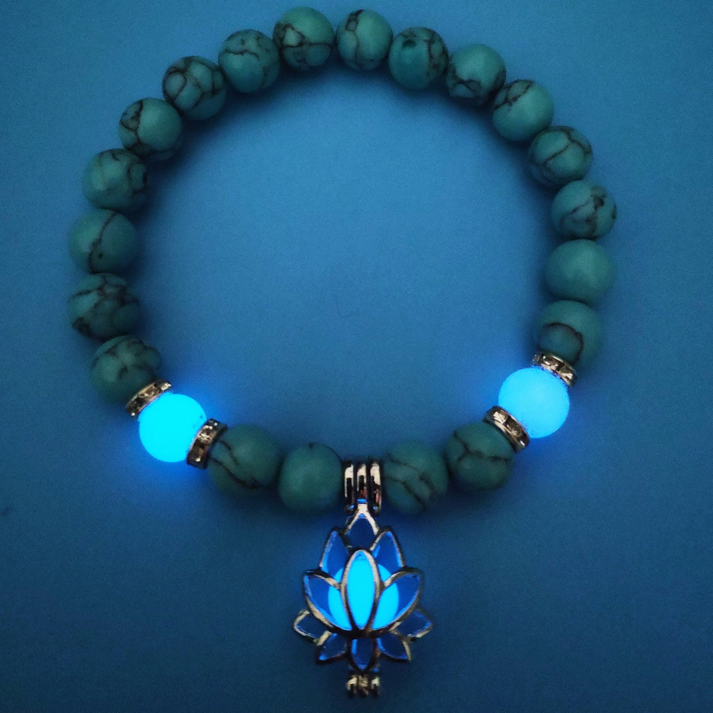 Turquoise Bead Bracelet – Fluorescent Glow Stone Jewelry