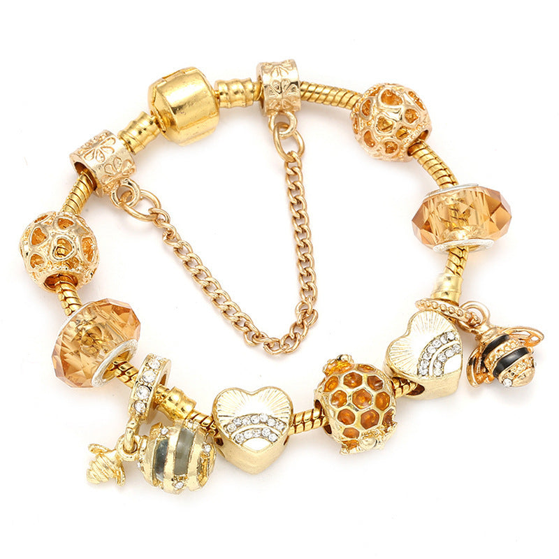 Gold-Plated Bee Bracelet – European & American Women’s Jewelry