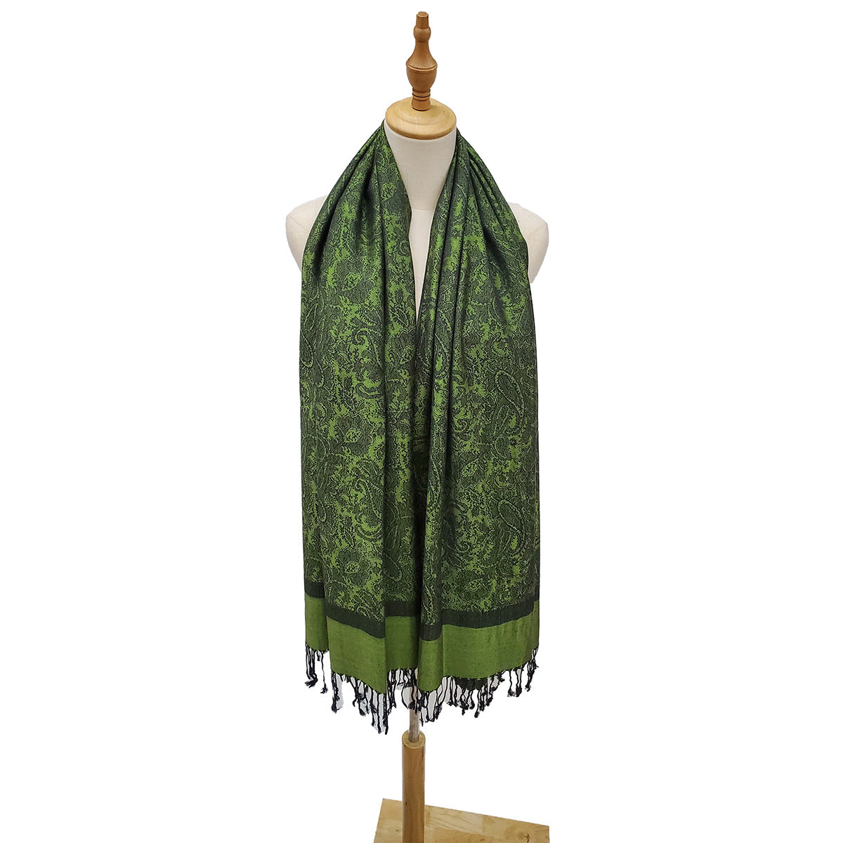 Fashionable Paisley Ethnic Style Cashew Jacquard Shawl