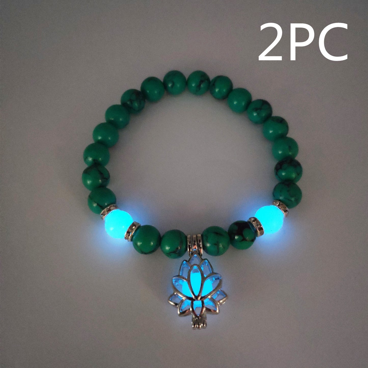 Turquoise Bead Bracelet – Fluorescent Glow Stone Jewelry