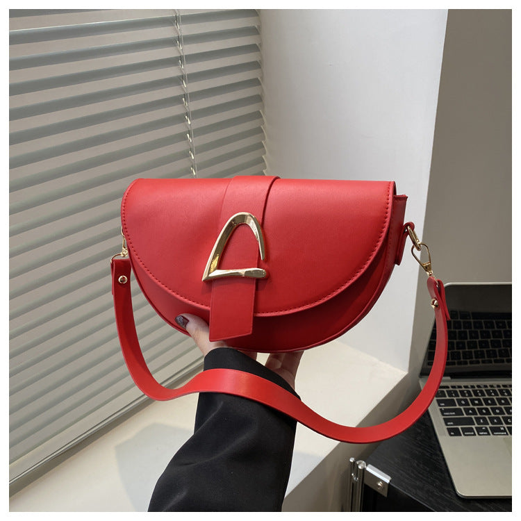 High-end, Fashionable Single-shoulder Bag Niche Saddle Bag