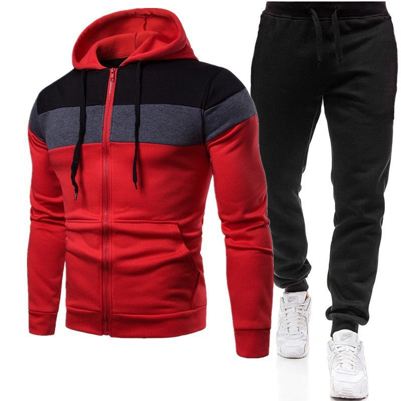 Men's Casual Plus-Size Loose Sweatshirt Set