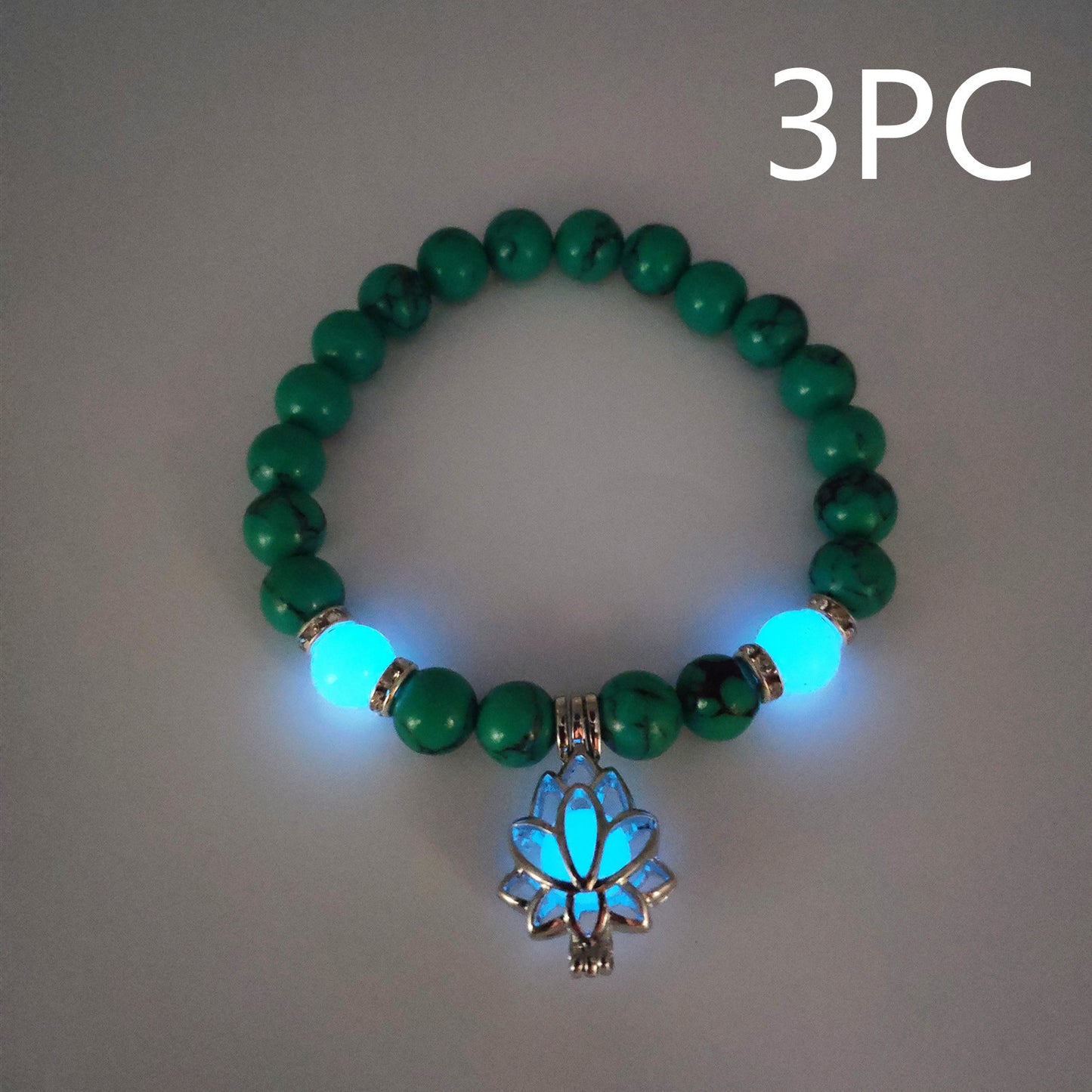 Turquoise Bead Bracelet – Fluorescent Glow Stone Jewelry