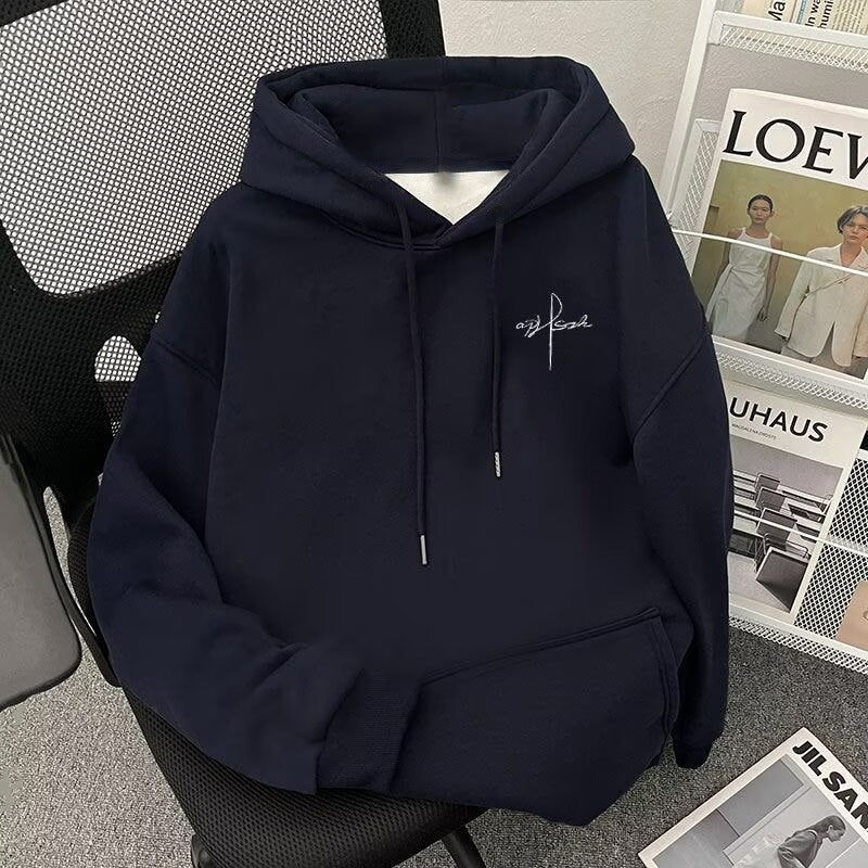 Hooded Pullover Sweatshirt Loose-fitting Casual Top