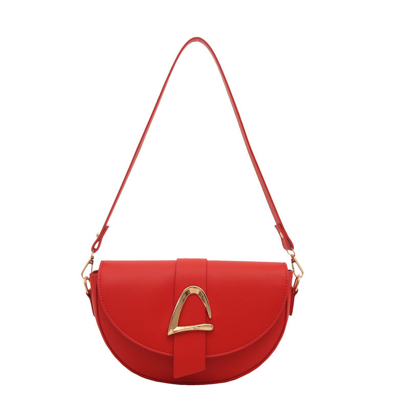 High-end, Fashionable Single-shoulder Bag Niche Saddle Bag