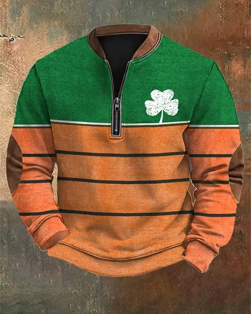 Mens 3D Digital Print Fashion Zip Up Hoodie For Spring And Autumn