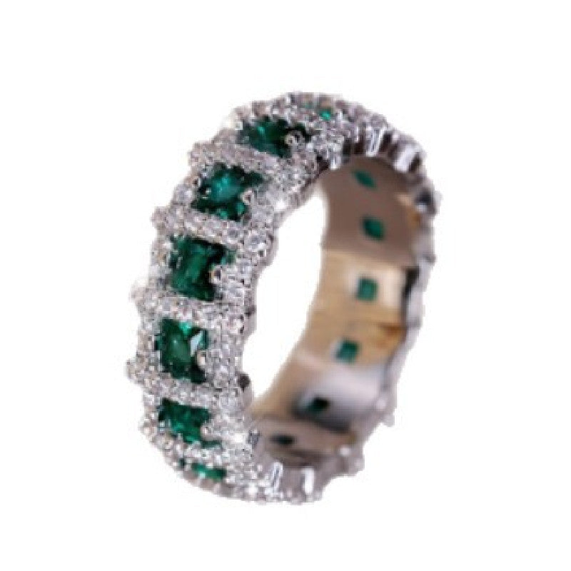 Light Luxury Full Diamond Row Ring For Women