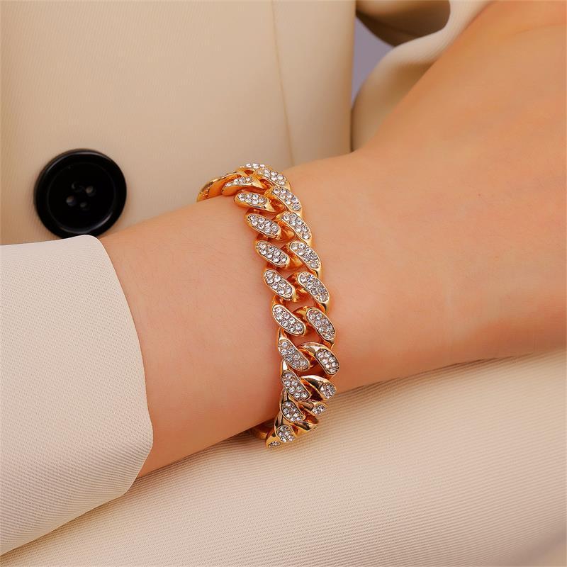 Diamond Cuban Chunky Chain Bracelet – Women’s/Unsex Hip Hop Jewelry