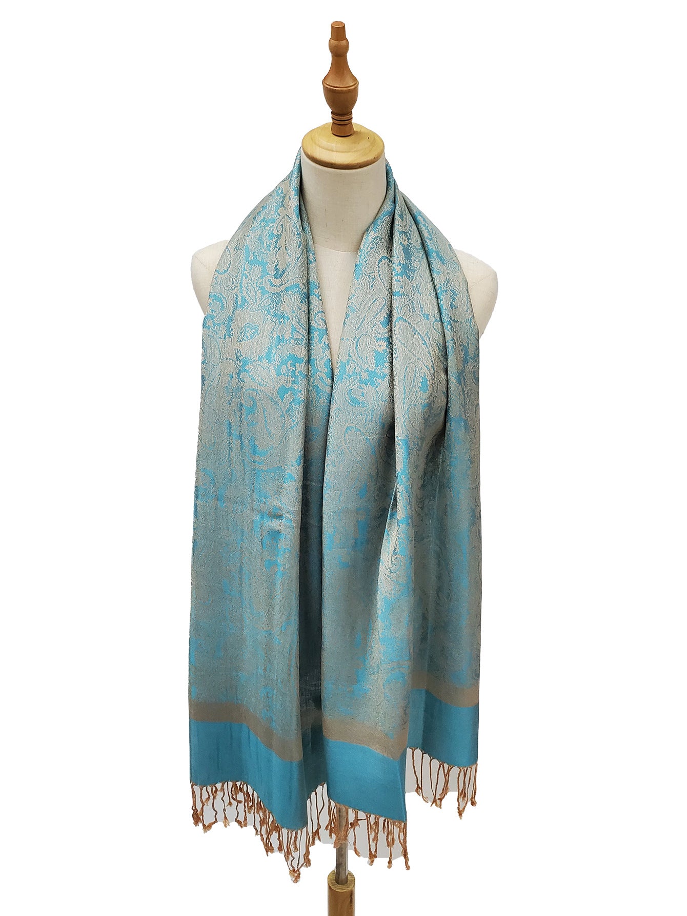 Fashionable Paisley Ethnic Style Cashew Jacquard Shawl