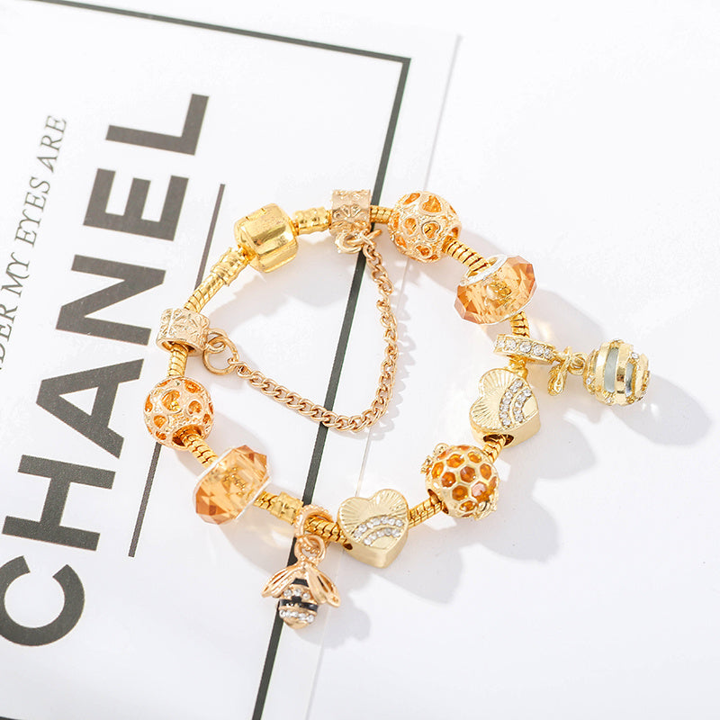Gold-Plated Bee Bracelet – European & American Women’s Jewelry