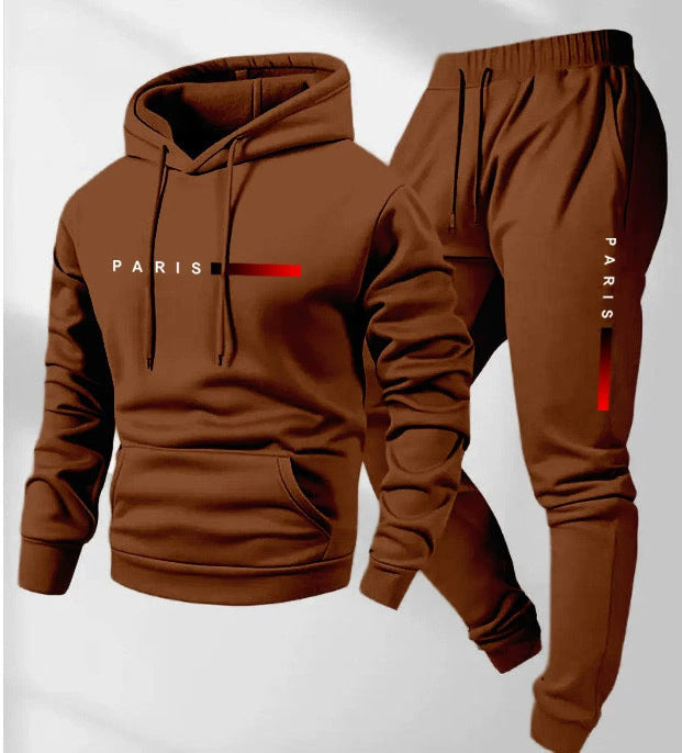 Letter-print Relaxed-fit Hoodie And Long-sleeve Pants Set