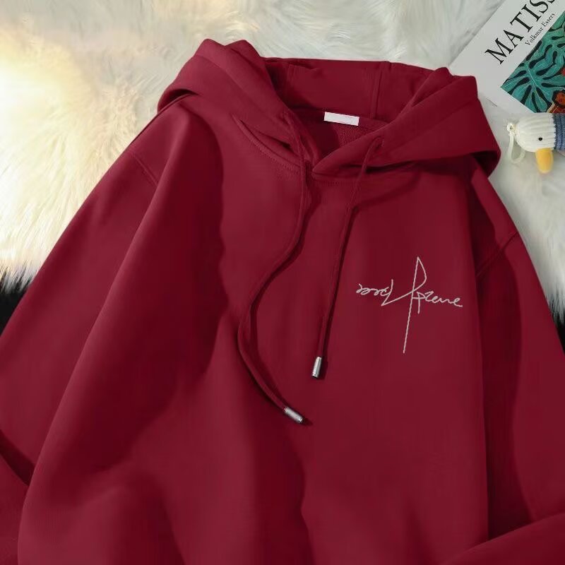 Hooded Pullover Sweatshirt Loose-fitting Casual Top