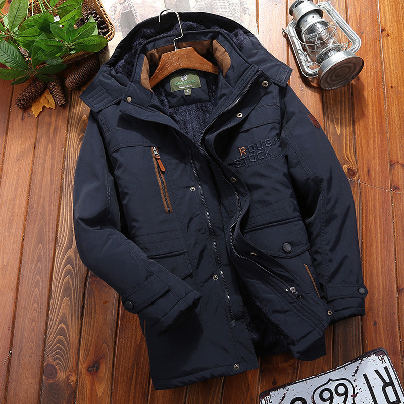 Thickened Outdoor Workwear Cotton-Padded Jacket For Men