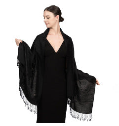 Fashionable Paisley Ethnic Style Cashew Jacquard Shawl