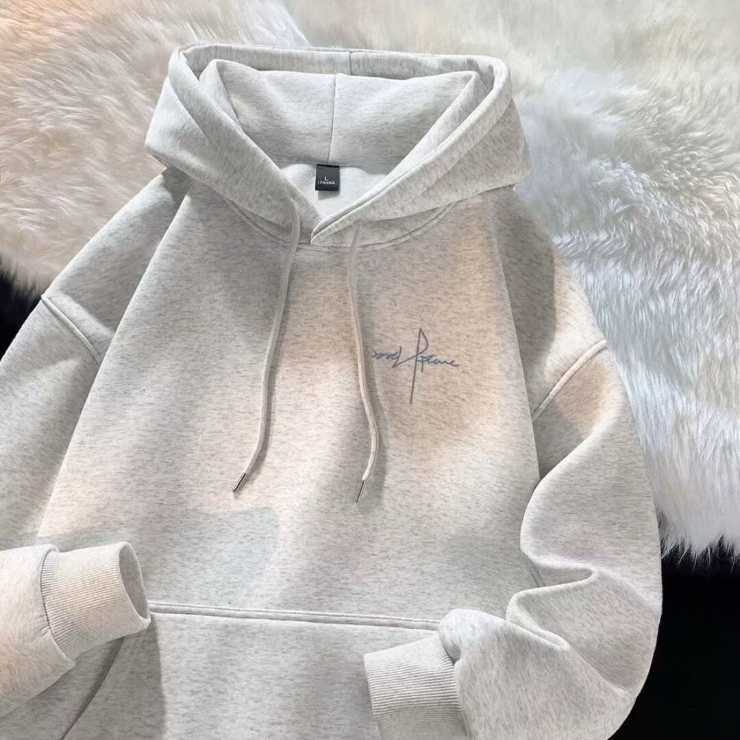 Hooded Pullover Sweatshirt Loose-fitting Casual Top