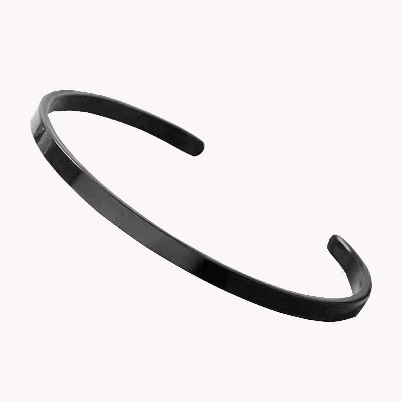 C-shaped twisted and bent titanium steel bracelet