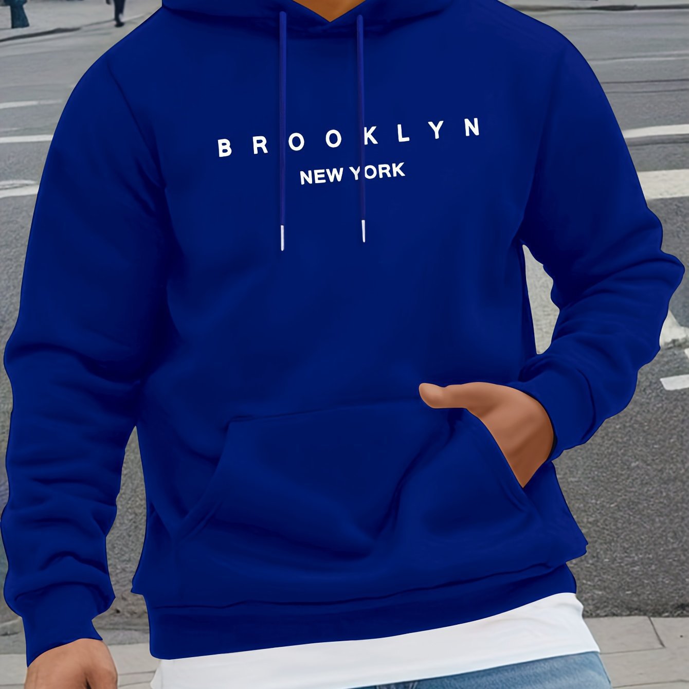 Letter-print Casual Hooded Sweatshirt