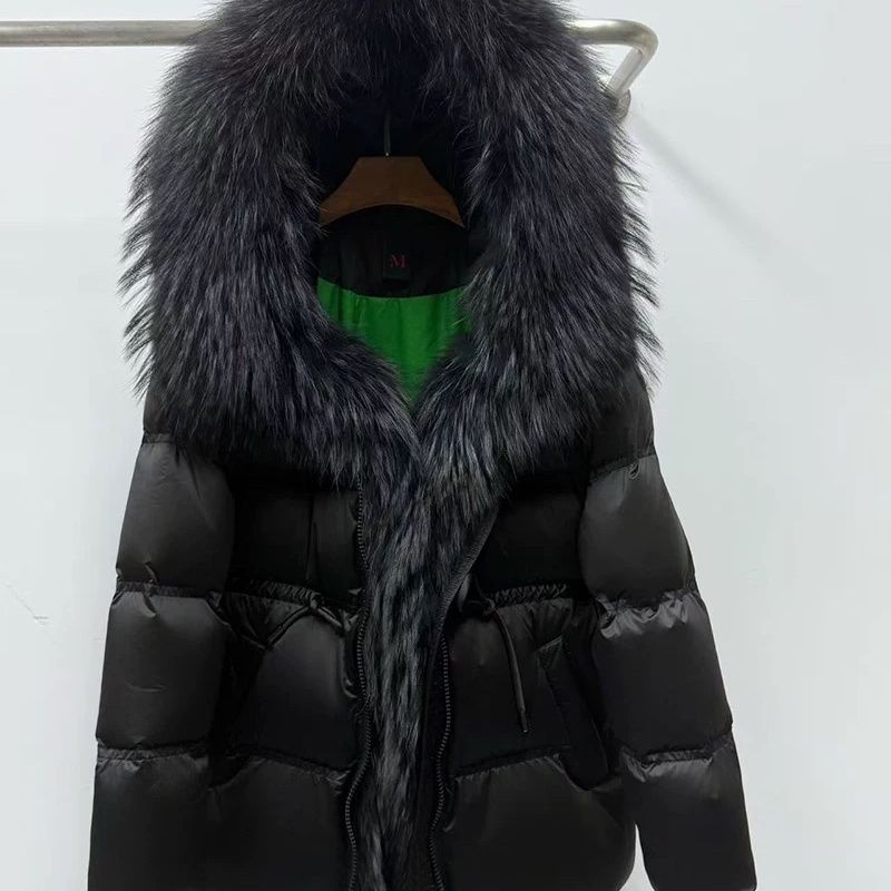 Women's Mid-length Padded Fur Coat