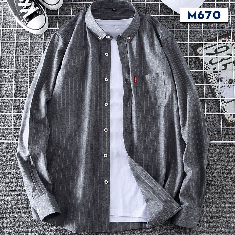 Springautumn Casual Thin Men's Plaid Shirt