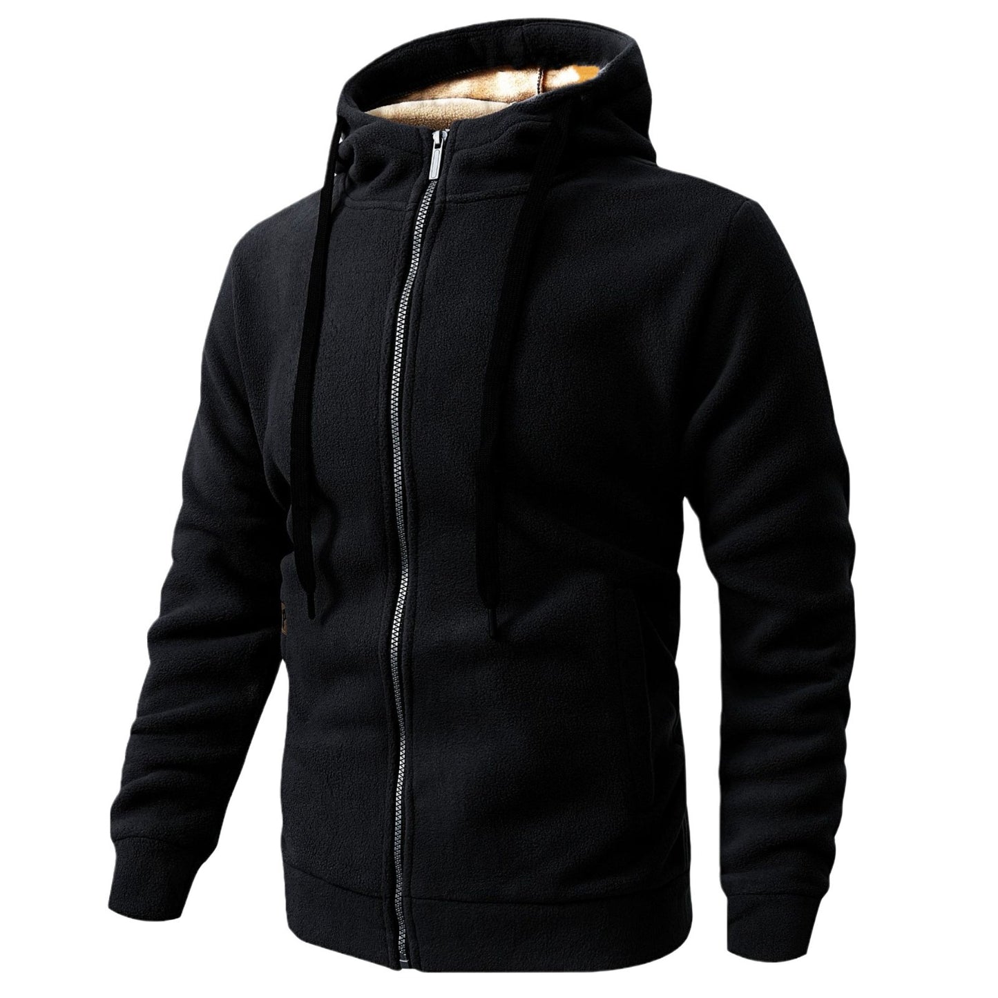 Mens Fleece-Lined Jacket With Hooded Sweatshirt From Europe And The US