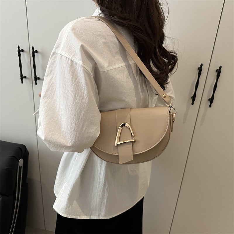 High-end, Fashionable Single-shoulder Bag Niche Saddle Bag