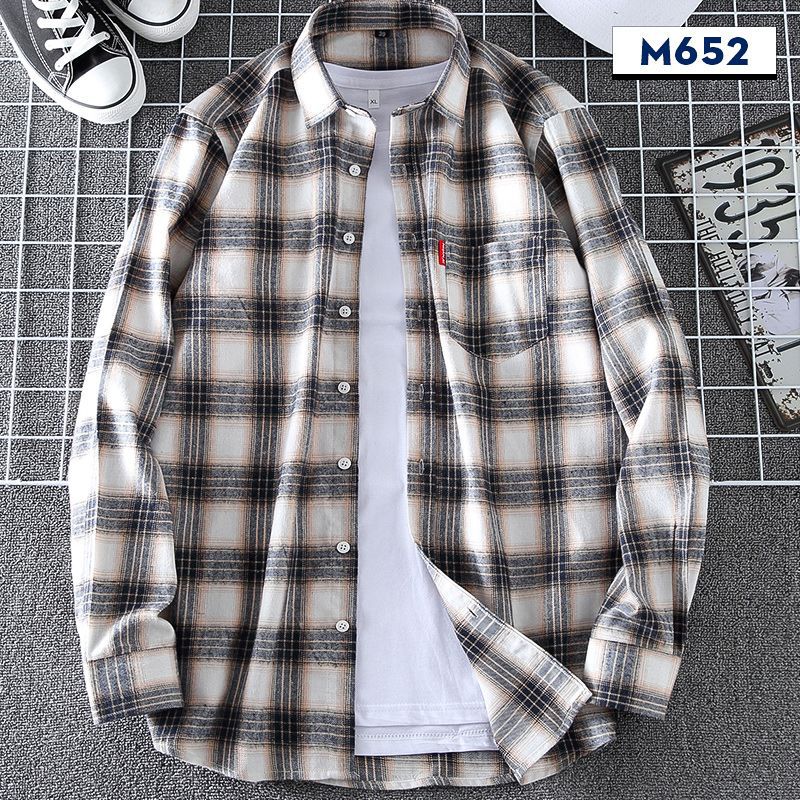 Springautumn Casual Thin Men's Plaid Shirt