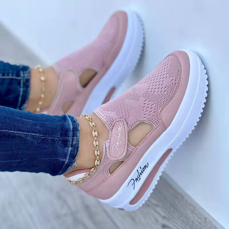 Velcro Closure Large Size Casual Women's Shoes