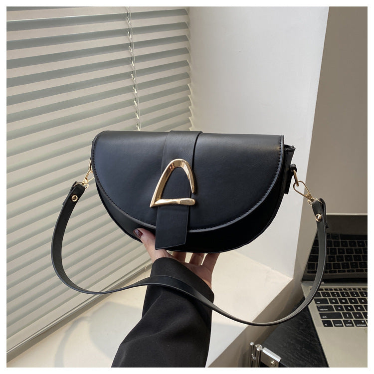 High-end, Fashionable Single-shoulder Bag Niche Saddle Bag