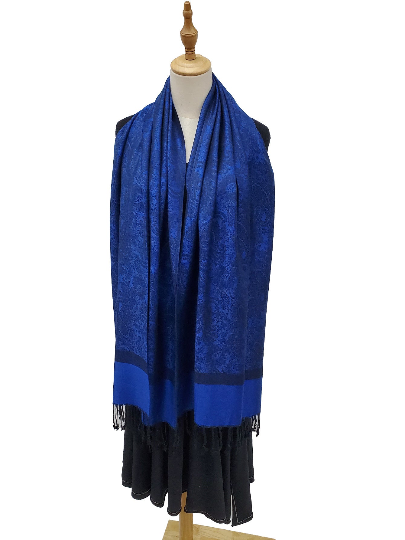 Fashionable Paisley Ethnic Style Cashew Jacquard Shawl