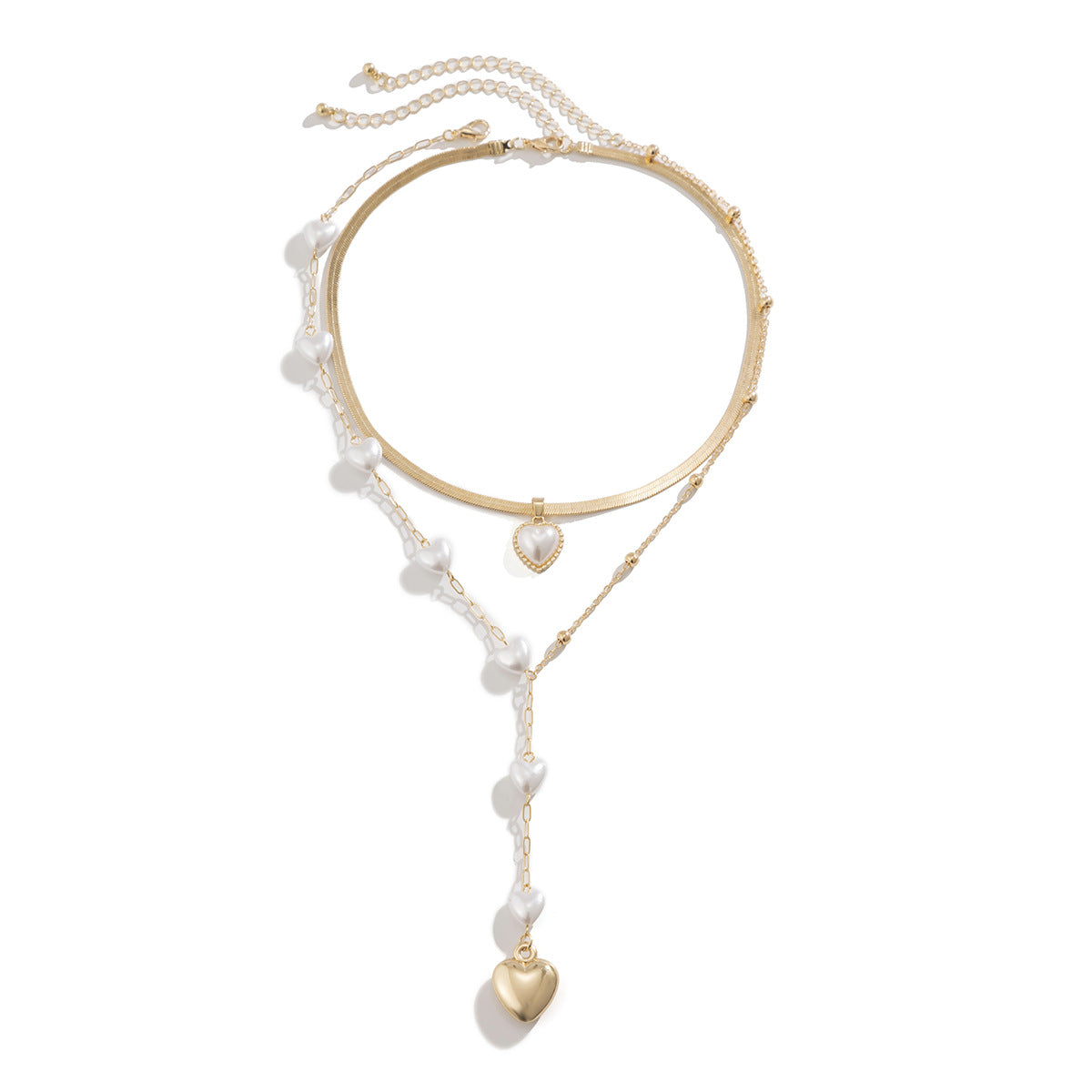 Asymmetric Stitching Personalized Love Pendant Clavicle Chain